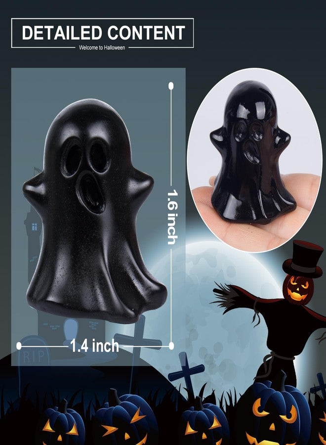 Ytbeoxk Crystal Ghost Statue Natural Gemstone Sculpture (Black Obsidian) - Image 2